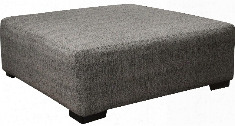 Ava Collection 4498-28-1796-48/2870-48 45" Cocktail Ottoman With Block Feet Piped Stitching And Chenille Fabric Upholstery In