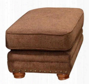 Braddock Collection 4238-10-2754-29 32" Ottoman Upon Nail Head Accents Chenille Fabric Upholstery And Piped Stitching In