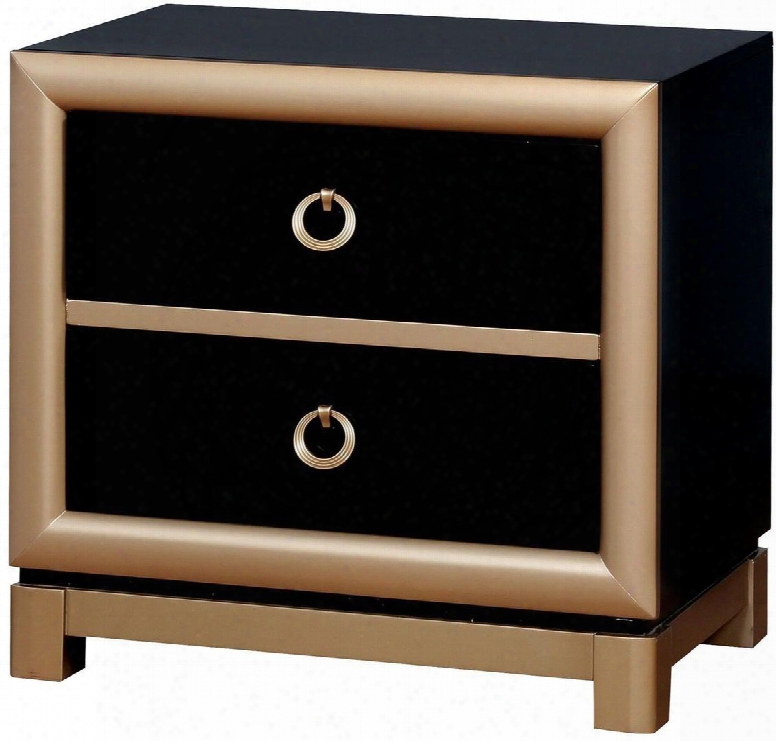 Braunfels Collection Cm7263n 26" Nightstand With 2 Drawers 1 Hidden Drawer English Doveta Il Drawers Solid Wood And Wood Veneers Construction In Black And
