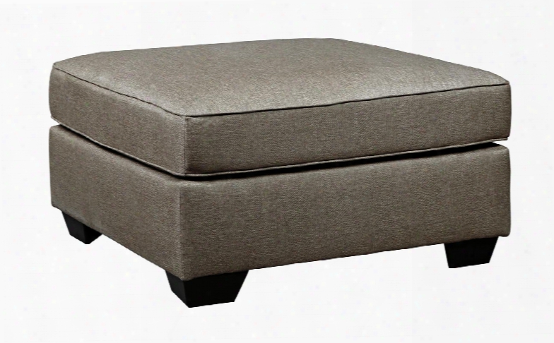 Calicho Collection 9120208 73" Oversized Accent Ottoman With Woven Upholstery Piped Stitching And Plush Cushion Top In Cashmere