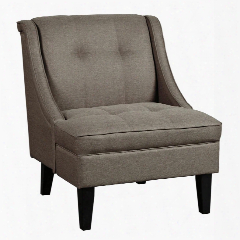 Calicho Collection 9120260 28" Accent Chair With Tufting Details Tapered Legs And Sloping Arms In Cashmere