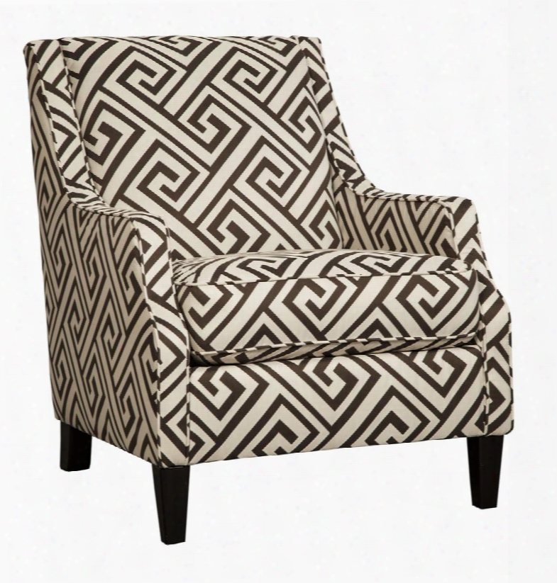 Carlinworth Collection 8440121 30" Accent Chair With Reversible Seat Cushion Geometric Pattern And Tapered Legs In