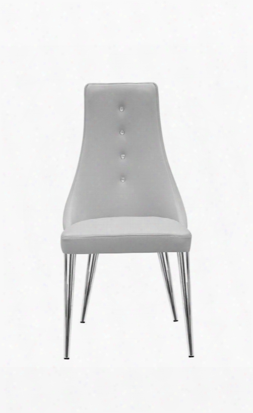 Dc1313tau Palacio Dining Chair Tauep Faux Leather With Crystal Buttons In Backrest Polished Stainless Steel