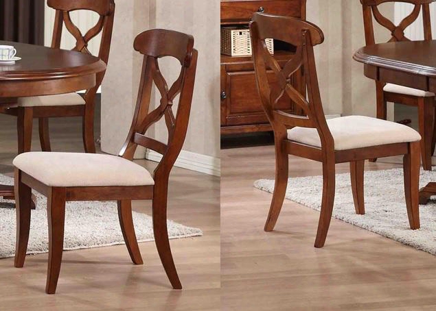 Dluadwc12ct2 Andrews Dining Chair In Chestnut (set Of