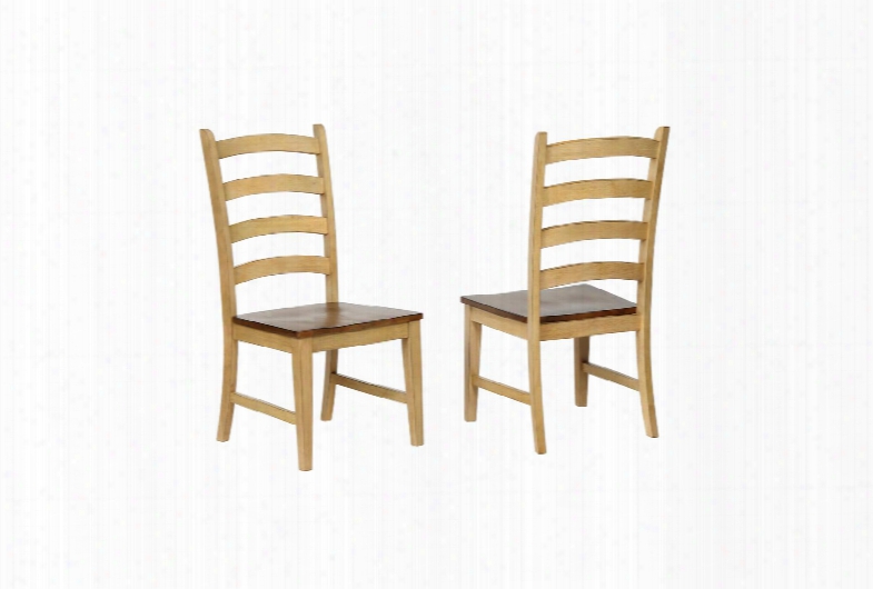 Dlubrc80pw2 Brook Ladder Back Dining Side Chair (set Of