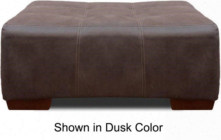 Drummond Collection 4296-10-1152-18/1300-28 43"  Ottoman With Block Feet Tufted Top And Padded Polyester Fabric In