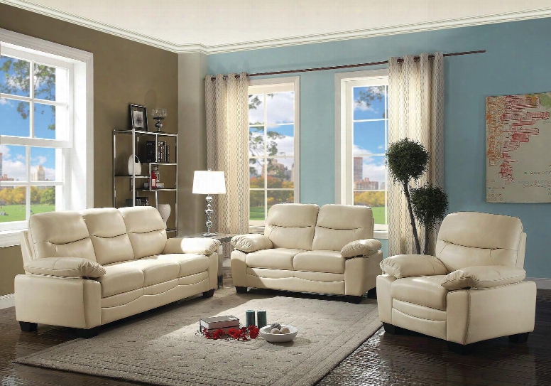 G680set 3 Pc Living Room Set With Sofa + Loveseat + Armchair In Putty