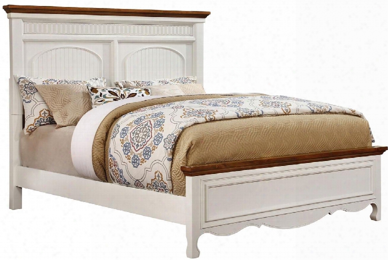 Galesburg Collection Cm7040q-bed Queen Size Platform Bed With Cottage-inspired Design Intricate Wood Details Solid Wood And Wood Veneers Construction In