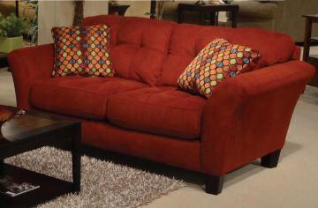Halle Collection 4381-02 2684-54/2845-54 73" Loveseat With Flared Arms Suede Like Fabric Upholstery And Tapered Legs In