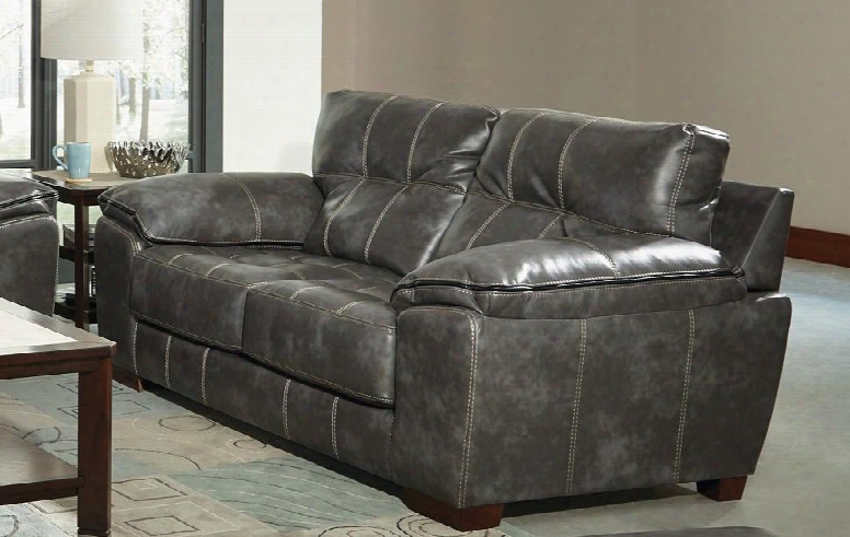 Hudson Collection 4396-02 1152-78/1252-78 79" Loveseat With Pillow Top Arms Tufted Detailing And Block Feet In