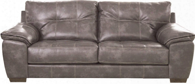 Hudson Collection 4396-03 1152-78/1252-78 97" Sofa With Pillow Top Arms Tufted Detailing And Block Feet In