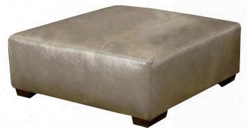 Lawson Collection 4243-28-1233-11/3033-11 51" Cocktail Ottoman With Bonded Leather Upholstery Block Feet And Decorative Stitching In