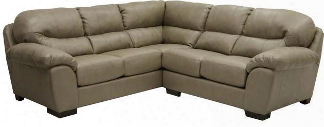 Lawson Collection 4243-62-42-1233-11/3033-11 102" 2-piece Sectional With Left Arm Facing Sofa And Right Arm Facing Loveseat With Bonded Leather Upholstery