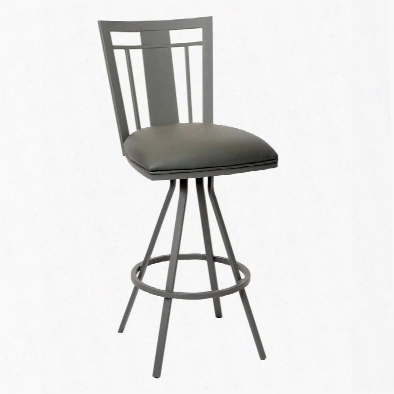 Lccl26bagr Cleo 26" Transitional Barstool In Gray And Gray