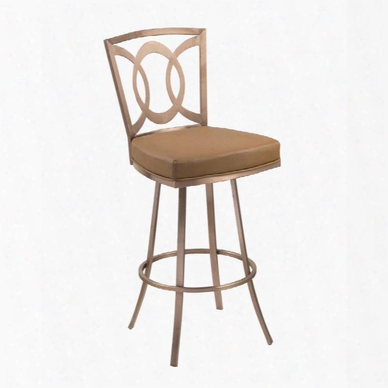 Lcdr30swbacag201 Drake 30" Contemporary Swivel Barstool In Camel And Gold