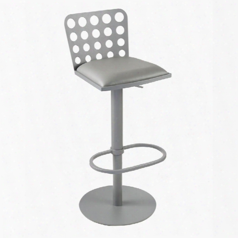 Lcdubagrba Dune Contemporary Barstool In Gray Metal And