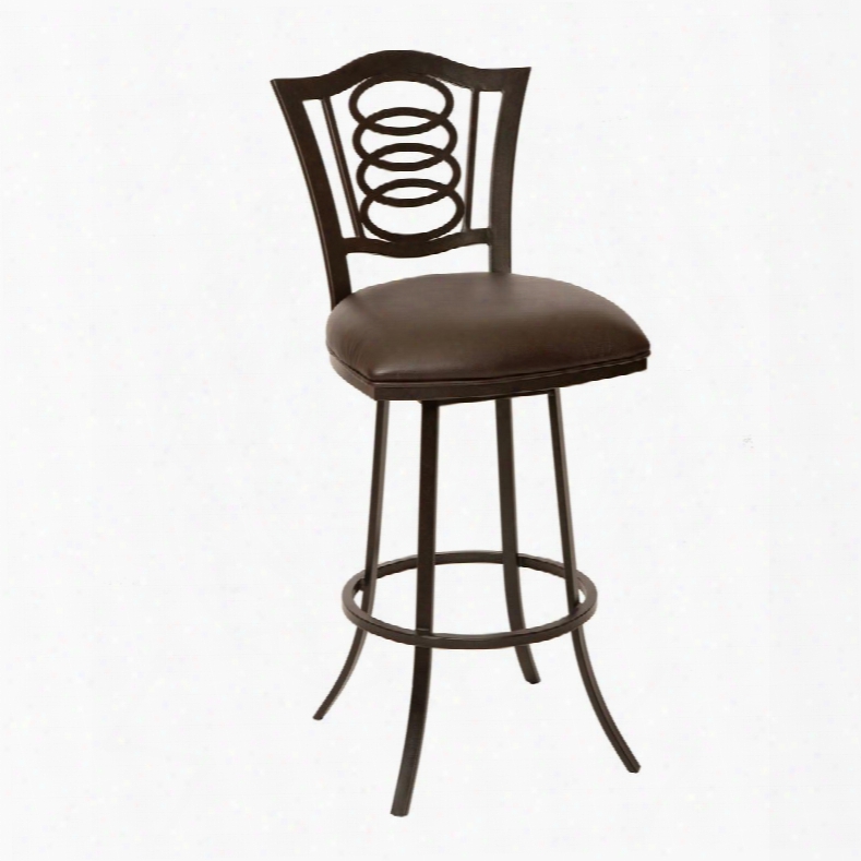 Lces26babr Essex 26" Transitional Barstool In Coffee And Auburn Bay