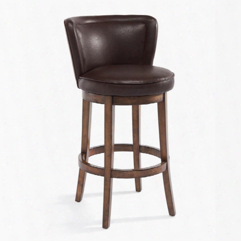 Lcmbs11swbaka30 Lisbn 30" Bar Height Swivel Wood Barstool In Chestnut Finish And Kahlua