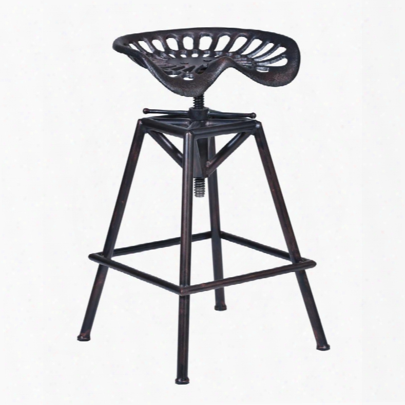 Lcosstreco26 Osbourne Adjustable Barstool In Industrial Copper Metal