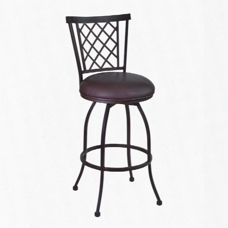 Lcre30babr Reno 30" Bar Height Barstool In Auburn Bay Finish With Brown