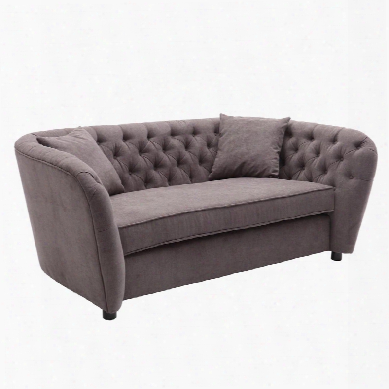 Lcrh2lbr Rhianna Transitional Loveseat In Brown Tufted