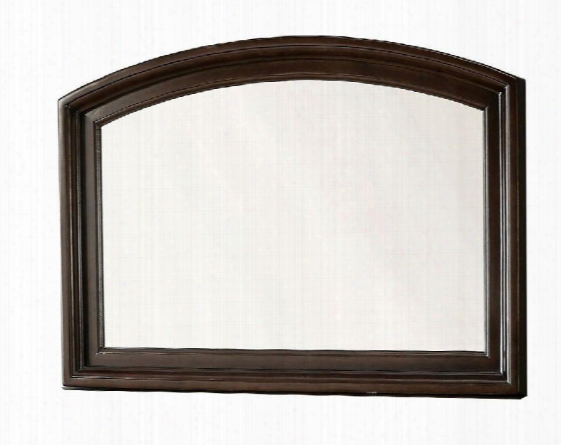 Litchville Collection Cm7383m 46" X 32" Mirror With Rectangle Shape Solid Wood And Wood Veeners Frame Construction In Brown Cherry