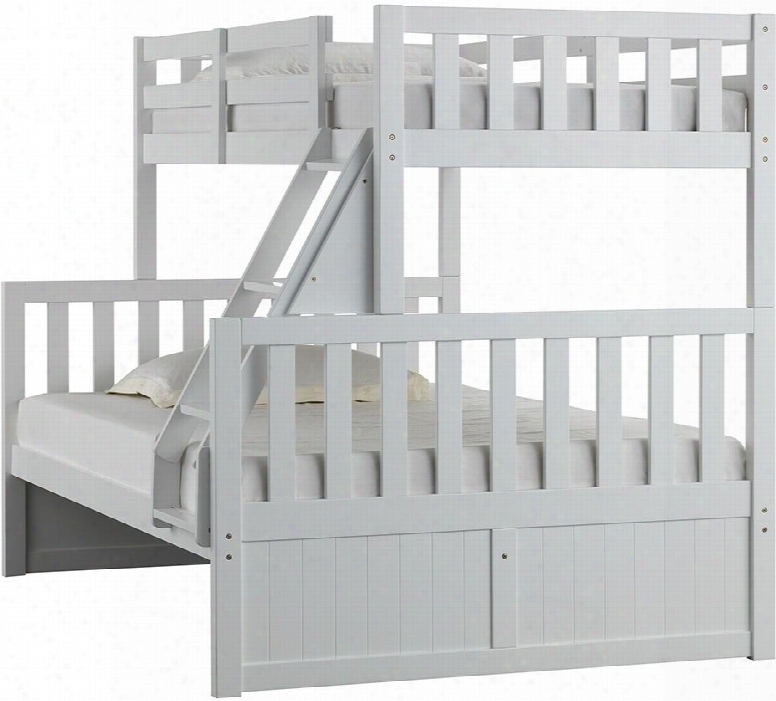 Mission Hills 3001-38-95-96-97-98 80" Twin On Full Bunk Bed With Moldingd Etailing And Block Feet In