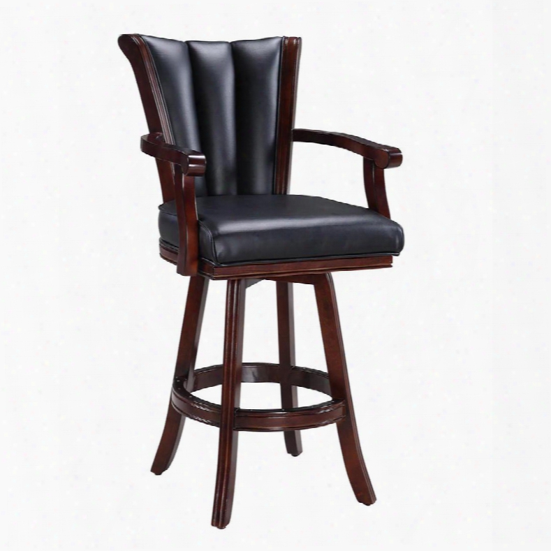 Ng2815 Avondale 32" Swivel Bar Stool With Solid Hardwood Frame Armrest 250 Lbs. Weight Limit And Faux Leather Seat