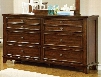Chelsea Collection CM7781D 58" Dresser with 6 Drawers Felt-Lined Top Drawers Solid Wood and Wood Veneers Construction in Cherry