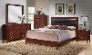 G2400AFBSET 5 PC Bedroom Set with Full Size Panel Bed + Dresser + Mirror + Chest + Nightstand in Cherry