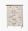 Galesburg Collection CM7040C 38" Chest with 6 Drawers Antique Metal Hardware Cottage-Inspired Design Solid Wood and Wood Veneers Construction in White and