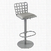 LCDUBAGRBA Dune Contemporary Barstool In Gray Metal and