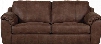 Sullivan Collection 3188-03 1150-89/1250-89 94" Sofa with Faux Leather Fabric Upholstery Decorative Double Needle Luggage Stitching and Saddle Bag Arms in