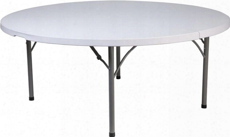 Rb-183r-gg 71" Folding Table With 2" Thick Granite And Plastic Top Stain Resistant Protective Floor Caps Waterproof And Grey Powder Coated Locking Legs In