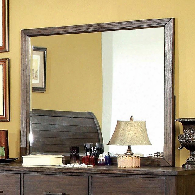 Ribeira Collection Cm7252m 40&qut; X 38" Mirror Through  Rectangle Shape Solid Wood And Wood Veneers Frame Construction In Oak