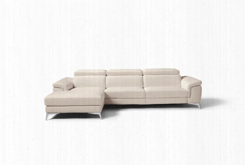 Sl1422lstau Flavio Sectional 100% Made In Italy Chaise On Left Wh En Facing Taupe Top Grain Leather 1061 L09s 1 Electric Reclinerin The 2 Seater