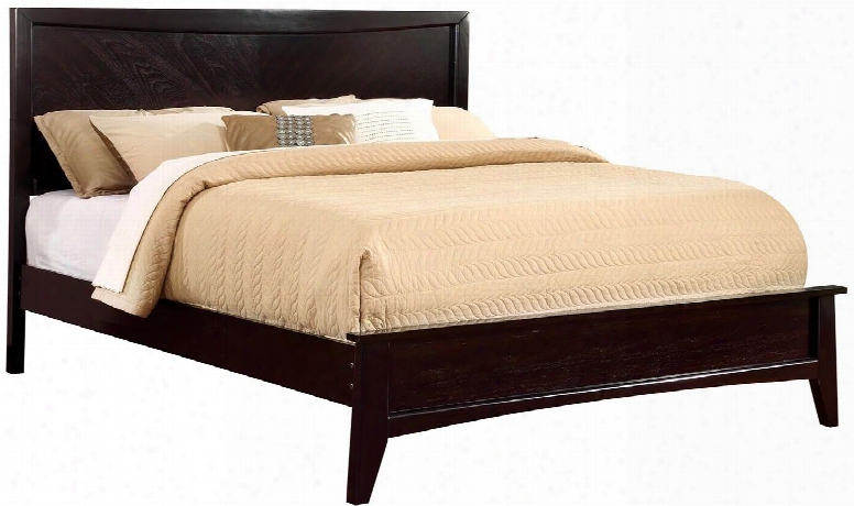 Snyder Collection Cm7792ex-q-bed Queen Size Bed With Panel Headboard Low Profile Footboard Solid Wood And Wood Veneers Construction In Espresso