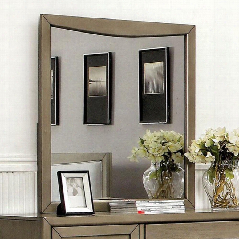 Snyder Ii Collection Cm7782m 43"  39" Mirror With Rectangle Shape Solid Wood And Wood Veneers Frame Construction In Grey