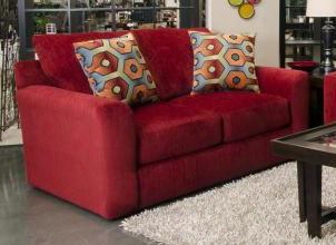 Sutton Collection 3289-02 2844-54/2845-54 67" Loveseat With Chenille Fabric Upholstery Comfort Coil Seating And Two Pillows In