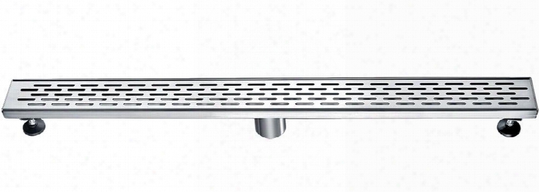 Abld32c 32" Modern Linear Shower Drain With Groove Holes Cover 2 Drain And Contemporary Design In Stainless