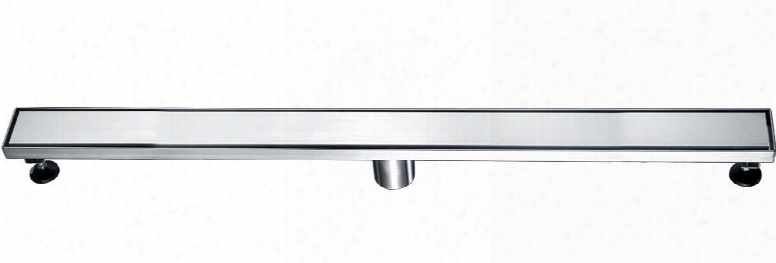 Abld36b 36" Modern Lineal Shower Drain With Stainless Steel 2 Drain And Contemporary Design In Unsullied