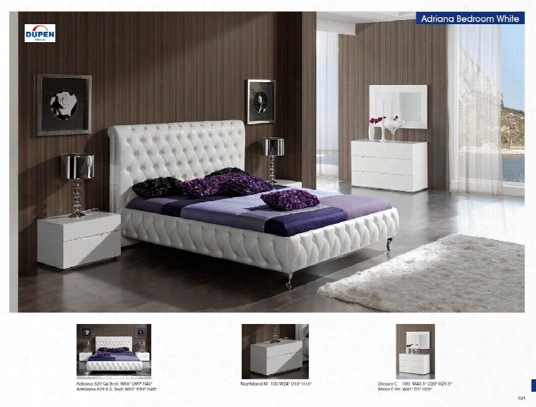 Adriana Collection I10901 629 King Size Bed With Folding Wooden Slat