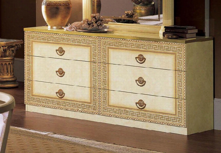 Aidaa Collection I421 67" Double Dresser In Ivory And