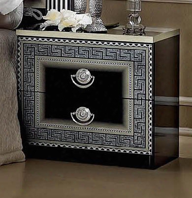 Aida Collection I7707 22" Nightstand In Black And