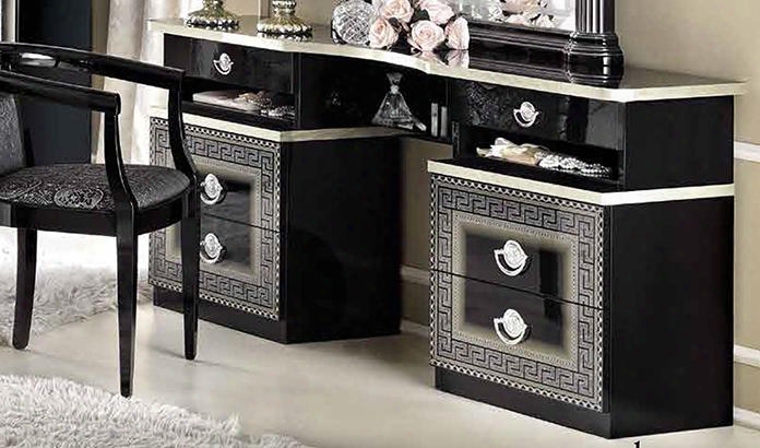 Aida Collection I7714 69" Vanity Dresser In Black And