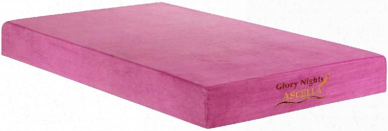 Ascella Pink Collection Gn2220-t 8" Memory Foam Mattress With Visco Memory Foam Removable And Washable Cover In Pink
