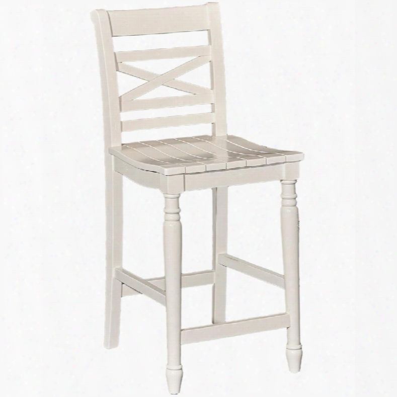 Asher Collection D1023b16cs 39" Counter Stool With Planked Seat Stretchers And Turned Legs In