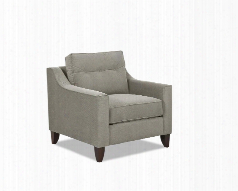 Audrina Collection K31600-c-ab 37" Chair With Sloped Track Arms Tapered Wood Legs And Polyester Fabric Upholstery In Attire