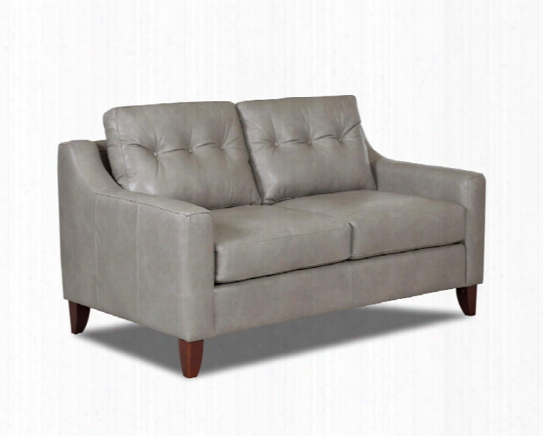 Audrina Collection Ltd31600-ls-sp-pp 63" Loveseat With Down Blend Cushions Button Tufted Back Cushions Sloped Track Arms And Cowhide Upholstery In Steamgoat