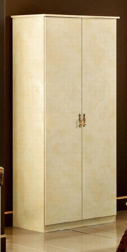 Barocco Collection I3853 35" 2-door Wardrobe In Ivory And